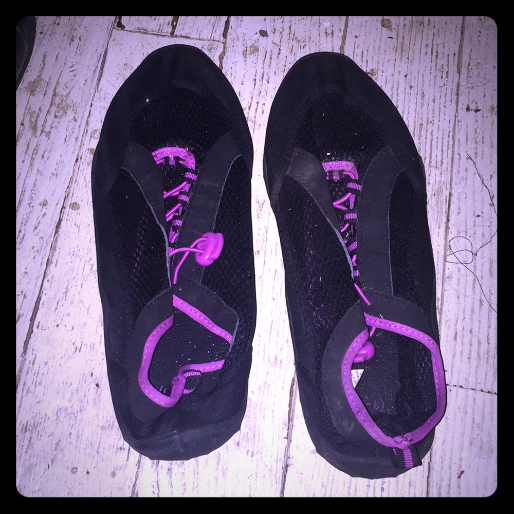 Pink and black water shoes size 9-10